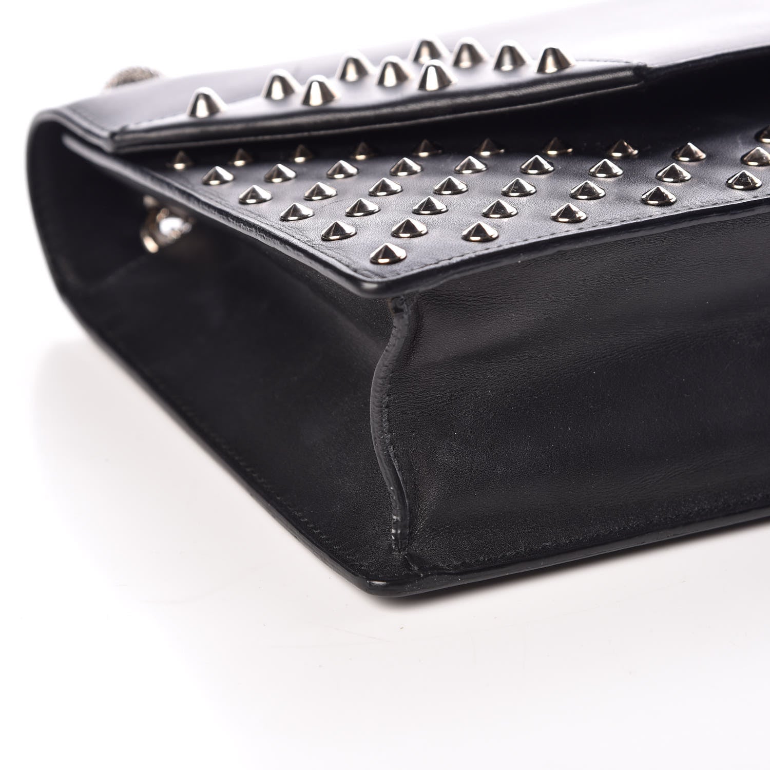 Saint Laurent Calfskin Studded Medium Betty Black 6 of 15