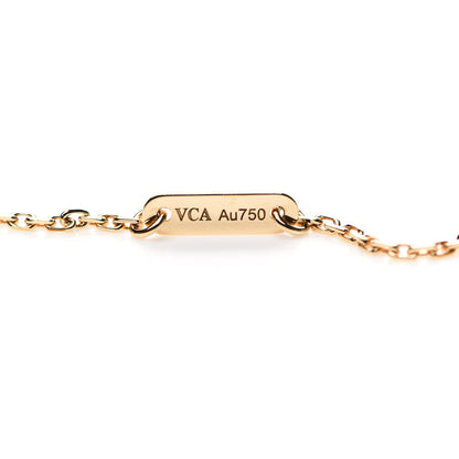 Van Cleef & Arpels 18K Yellow Gold Mother of Pearl Sweet Alhambra Butterfly Pendant Necklace 4 of 6
