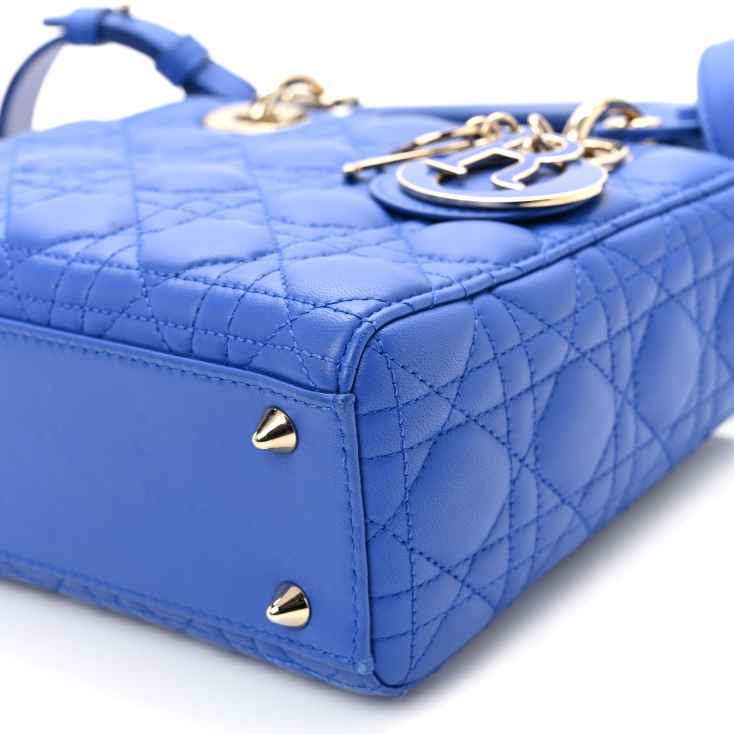 Christian Dior Lambskin Cannage Small My ABCDior Lady Dior Blue 10 of 11