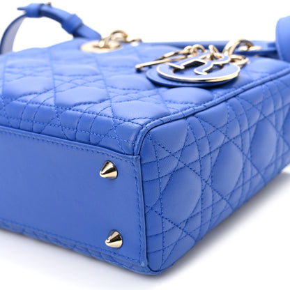Christian Dior Lambskin Cannage Small My ABCDior Lady Dior Blue 10 of 11
