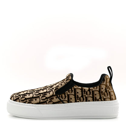 Christian Dior Velvet Oblique Womens Solar Slip On Sneakers 38 Bronze 1 of 8