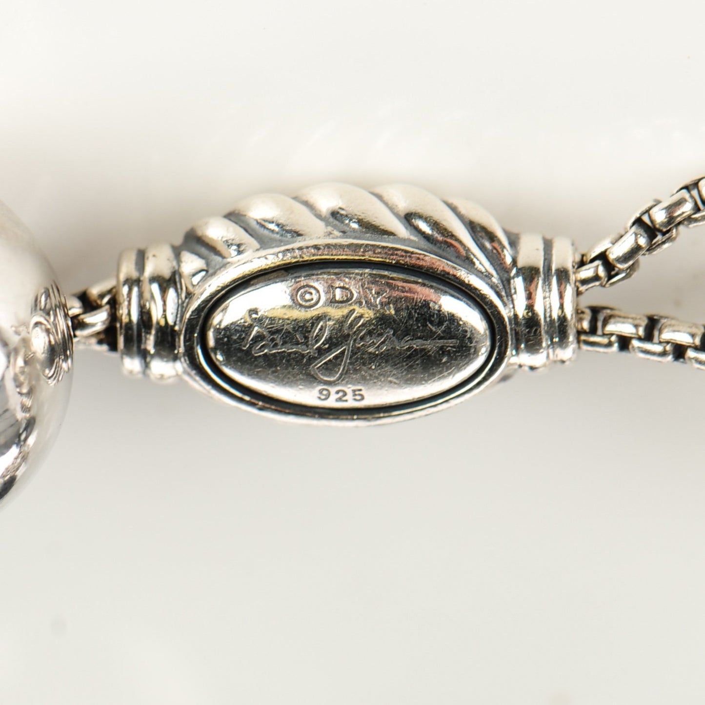 Sterling Silver Black Onyx Hematine 14mm Elements Bracelet