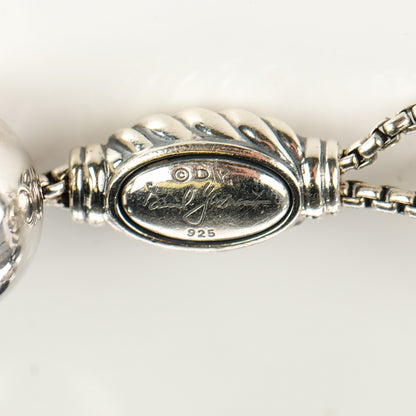 David Yurman Sterling Silver Black Onyx Hematine 14mm Elements Bracelet 3 of 5