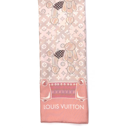 Louis Vuitton Silk Monogram Poodle Animalle Bandeau Rose Pale 3 of 3