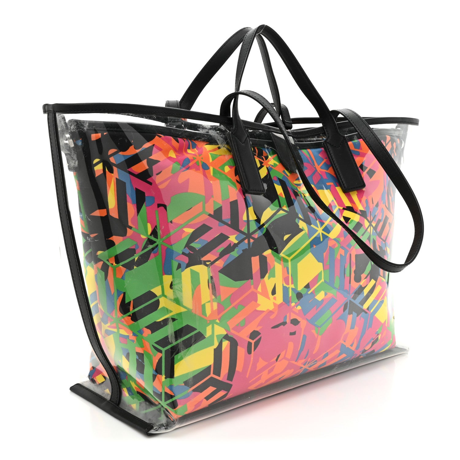 MCM PVC Medium Portuna Shopper Tote Pink Multicolor 3 of 18