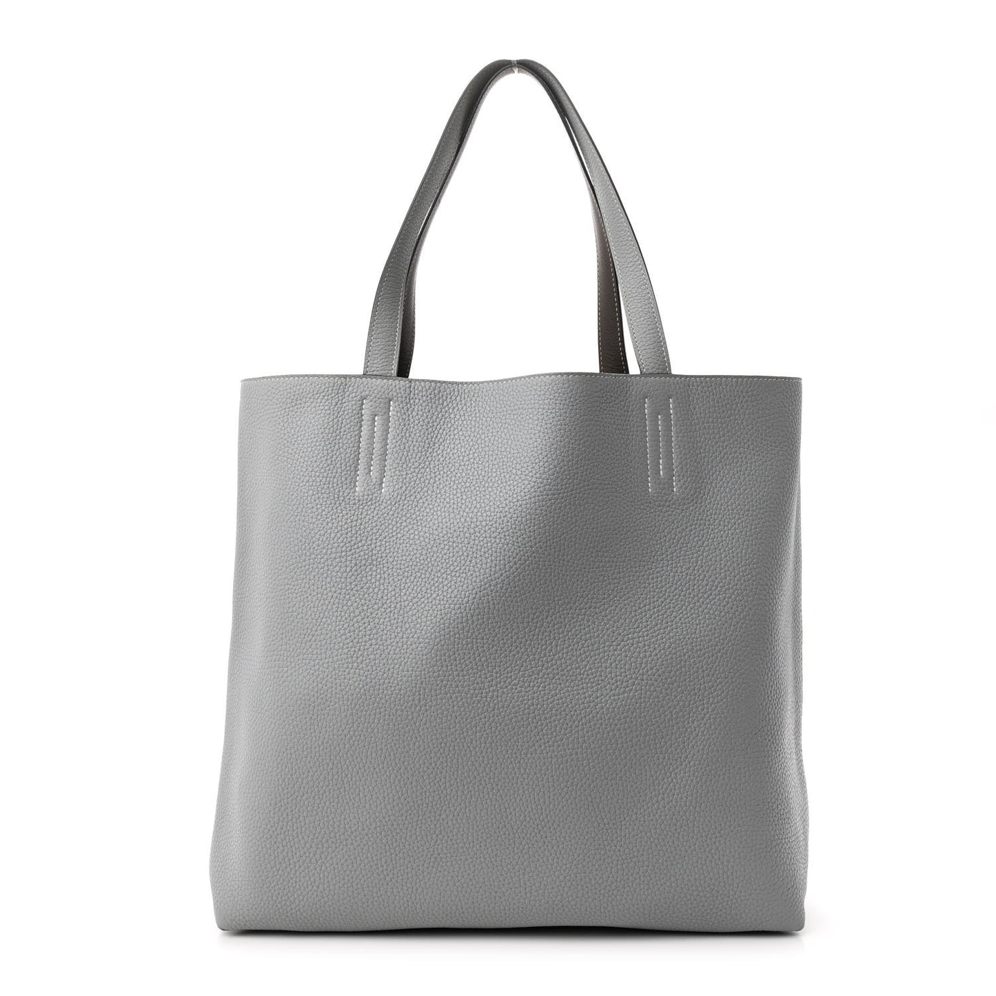 Taurillon Clemence Evercolor Double Sens 36 Reversible Tote Etain Bleu Glacier