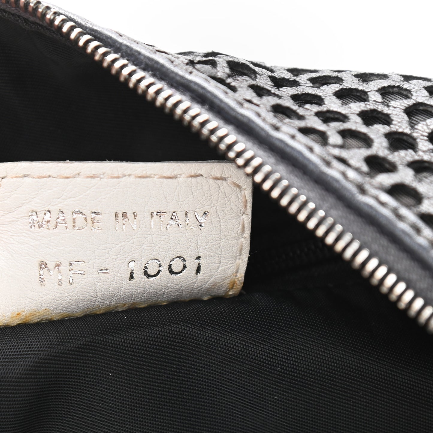 Leather Perforated Hobo Black