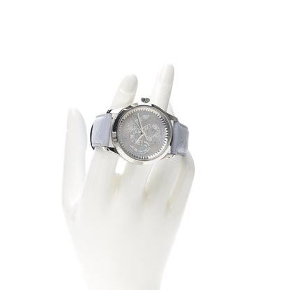 Gucci Stainless Steel Ostrich Blue Mother of Pearl 38mm G-Timeless Snake Automatic Watch 3 of 14