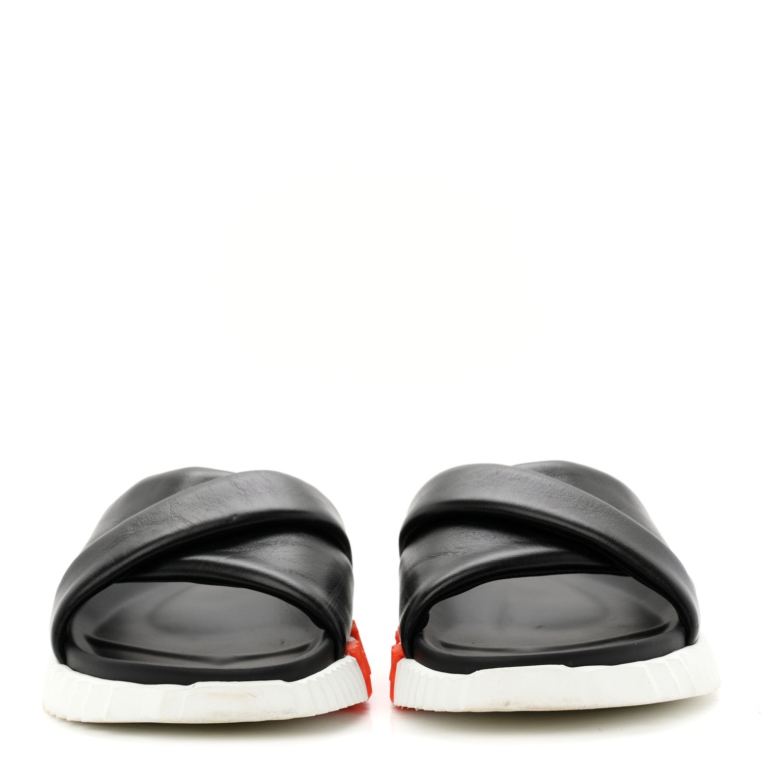 Hermes Nappa Womens Infra Sandals 35.5 Black 3 of 9