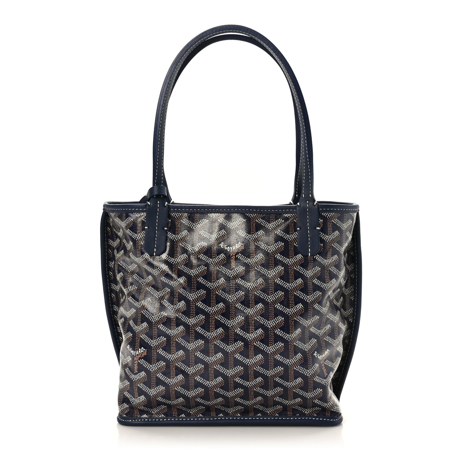 Goyardine Reversible Mini Anjou Navy