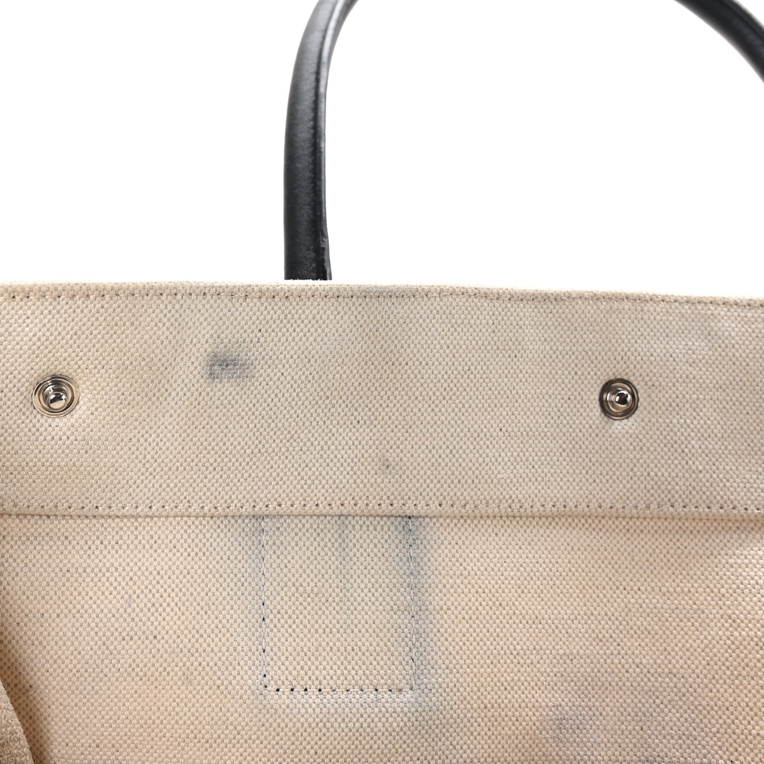 Saint Laurent Linen Calfskin Small Rive Gauche Tote Greggio Natural 13 of 13