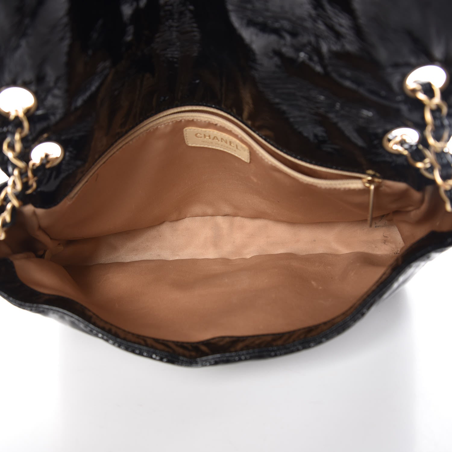 Chanel Vinyl Medium Rock and Chain Flap Black 5 of 13