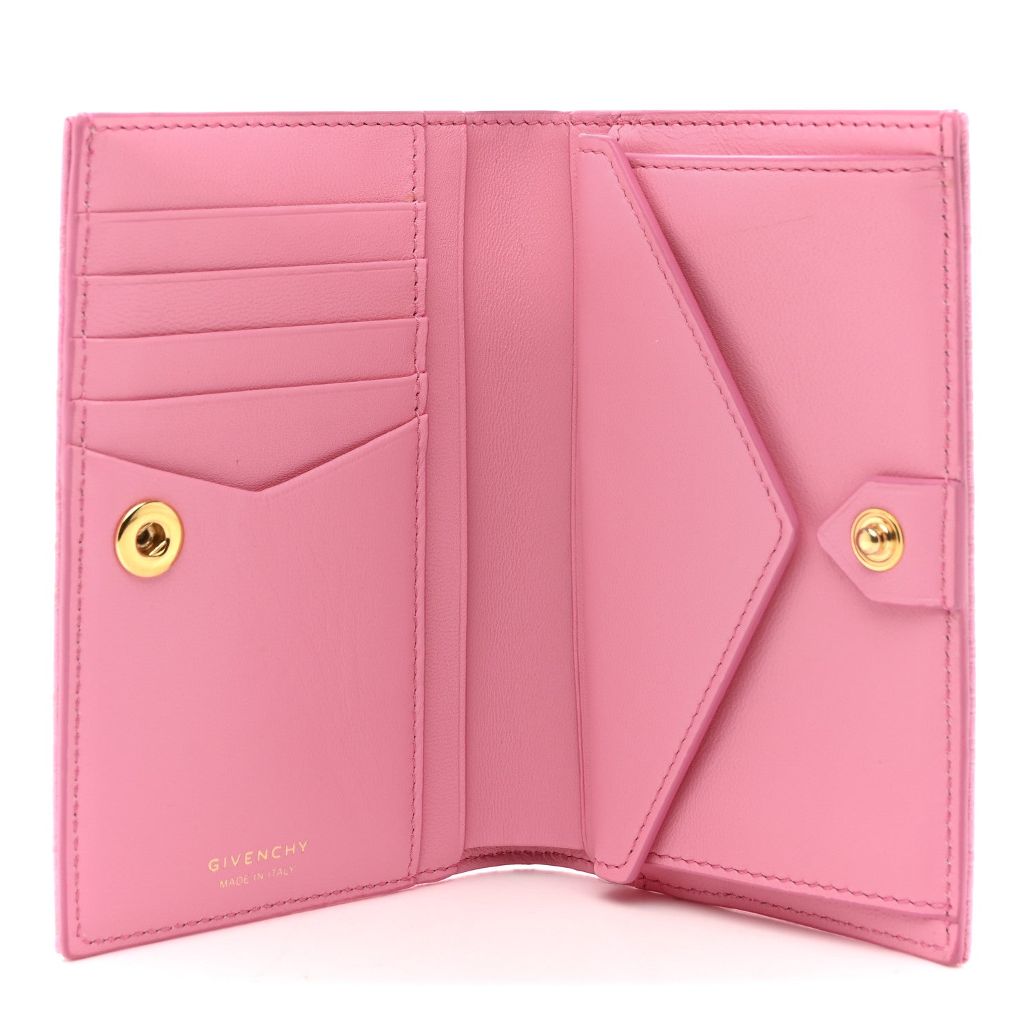 GIVENCHY ハンドバッグ アクセサリーポーチ 4Gロゴ ロゴプレート Givenchy Embroidered Canvas 4G Logo G-Cut Bi-Fold Wallet Bright