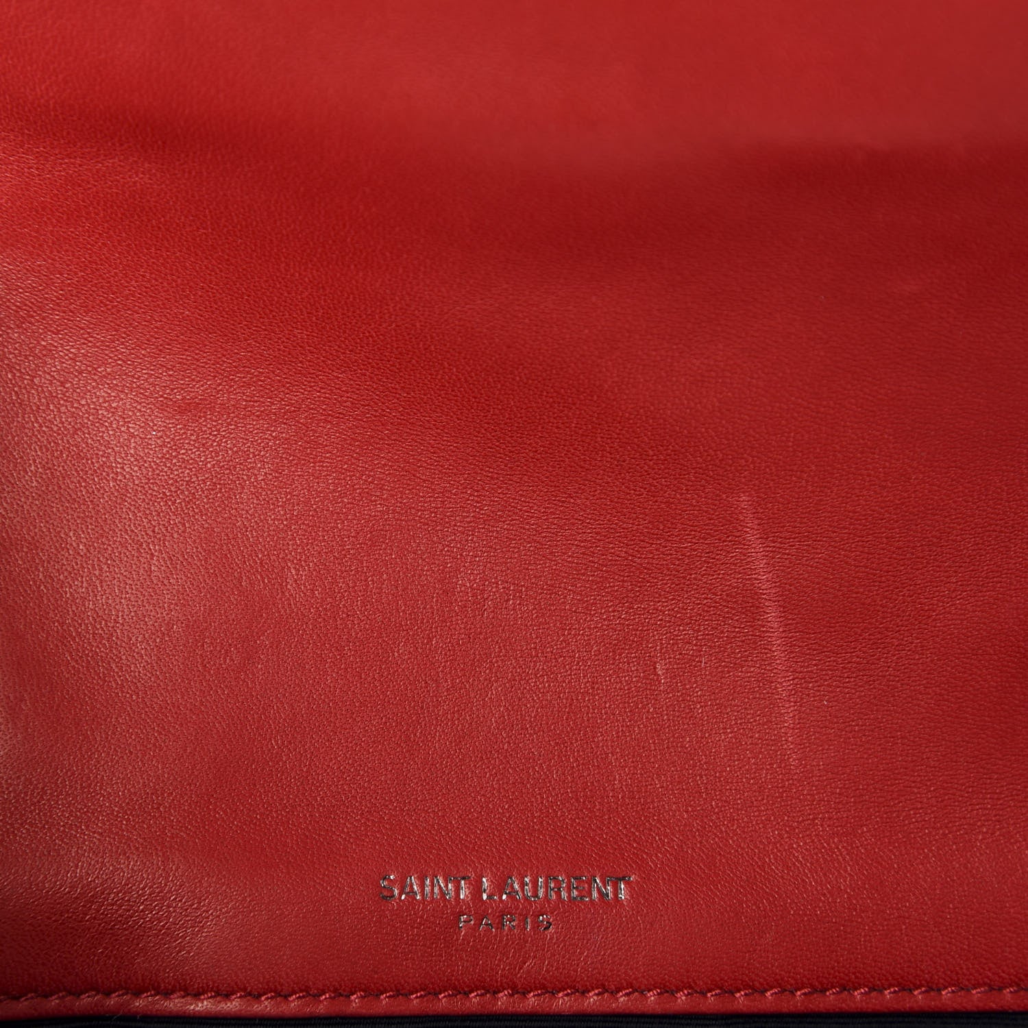 Saint Laurent Lambskin Patchwork Monogram Small Jamie Red 8 of 11