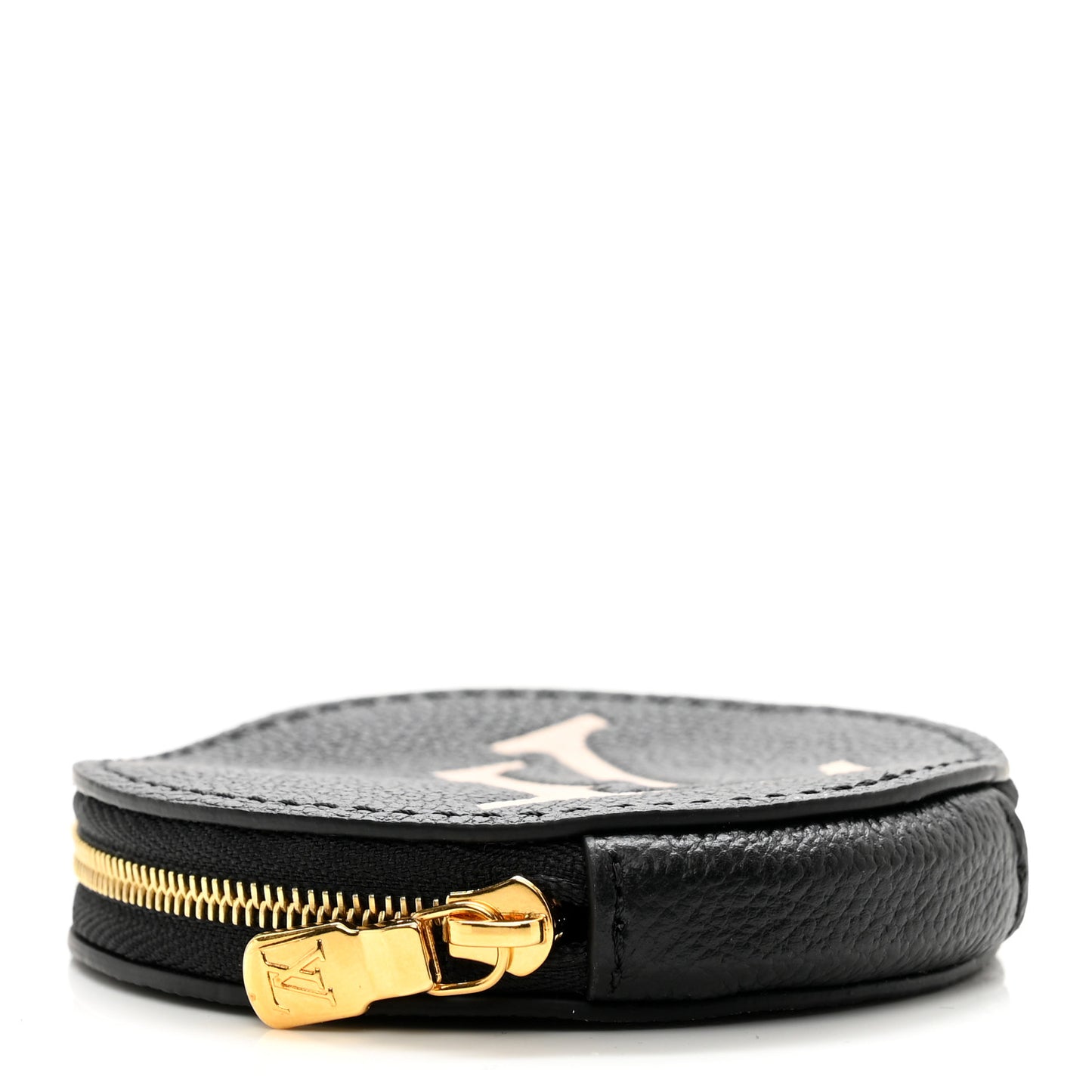 Empreinte Monogram Giant Round Coin Purse Black Beige
