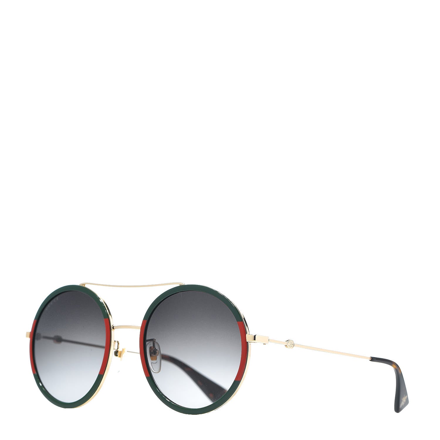 Gucci Round Frame Sunglasses GG0061S Blue Red 1 of 8
