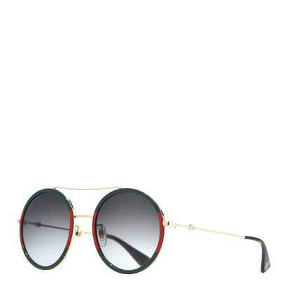 Gucci Round Frame Sunglasses GG0061S Blue Red 1 of 8