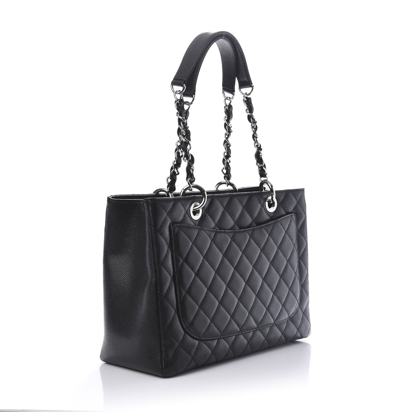 Caviar Quilted Grand Shopping Tote GST Black
