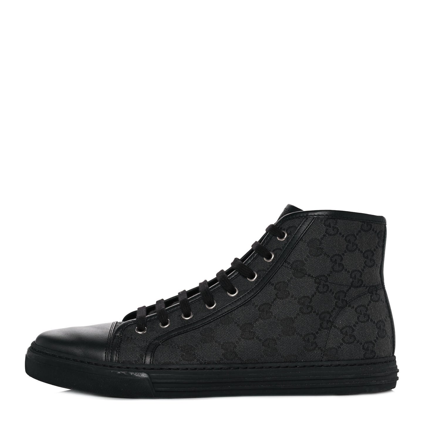 Monogram Mens High Top Sneakers 10 Black