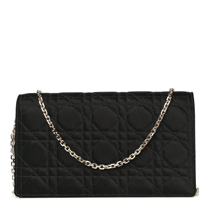 Christian Dior Satin Cannage Lady Dior Clutch Black 1 of 13