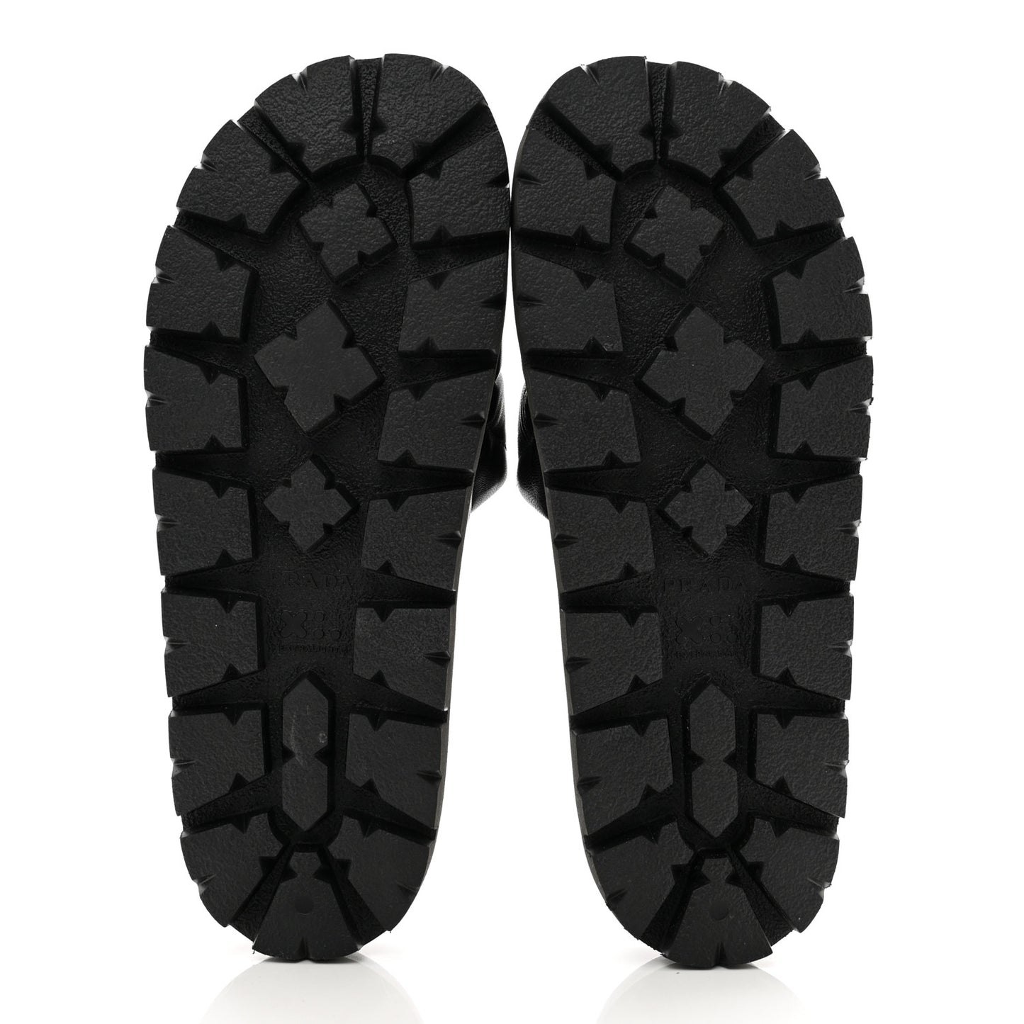 Nappa Logo Quilted Slide Sandals 39 Black