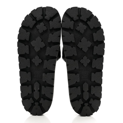 Prada Nappa Logo Quilted Slide Sandals 39 Black 5 of 8