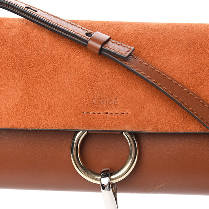 Chloe Suede Calfskin Mini Faye Shoulder Bag Tobacco 11 of 12