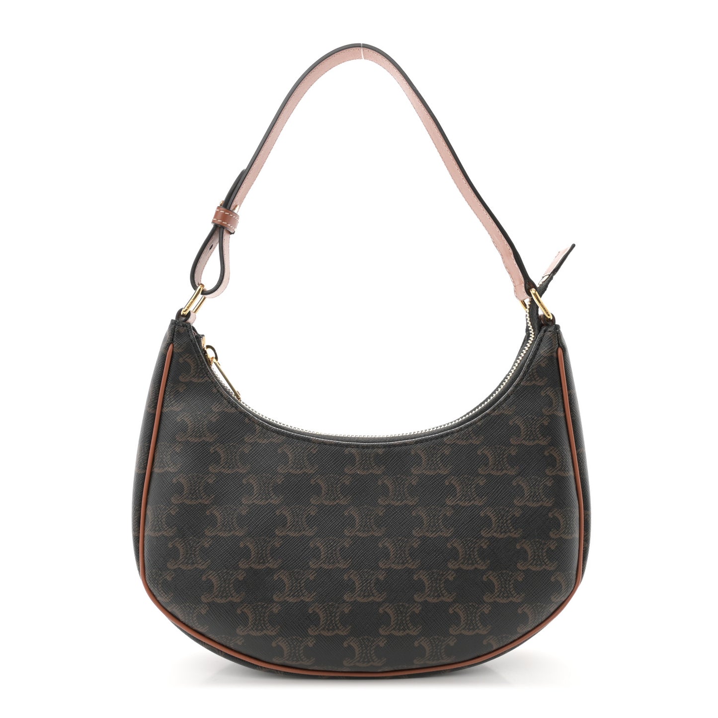 Triomphe Canvas Calfskin Ava Shoulder Bag Tan