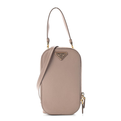 Prada Saffiano Phone Case Crossbody Pouch Cammeo 1 of 6