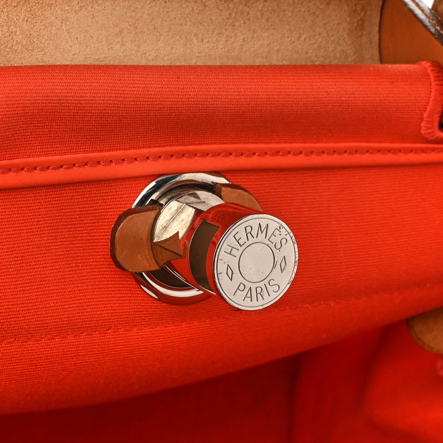 Vache Hunter Toile Herbag Zip 31 PM Capucine Fauve