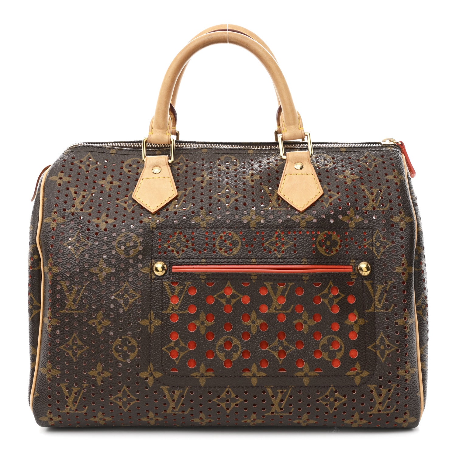 Louis Vuitton Monogram Perforated Speedy 30 Orange 1 of 12