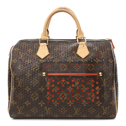 Louis Vuitton Monogram Perforated Speedy 30 Orange 1 of 12