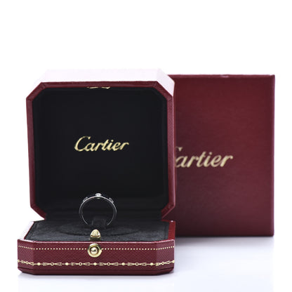 Cartier 18K White Gold Diamond 4mm LOVE Wedding Band Ring 48 4.5 5 of 5
