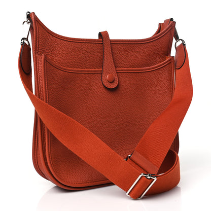 Hermes Taurillon Clemence EVELYNE III PM Cuivre 3 of 11