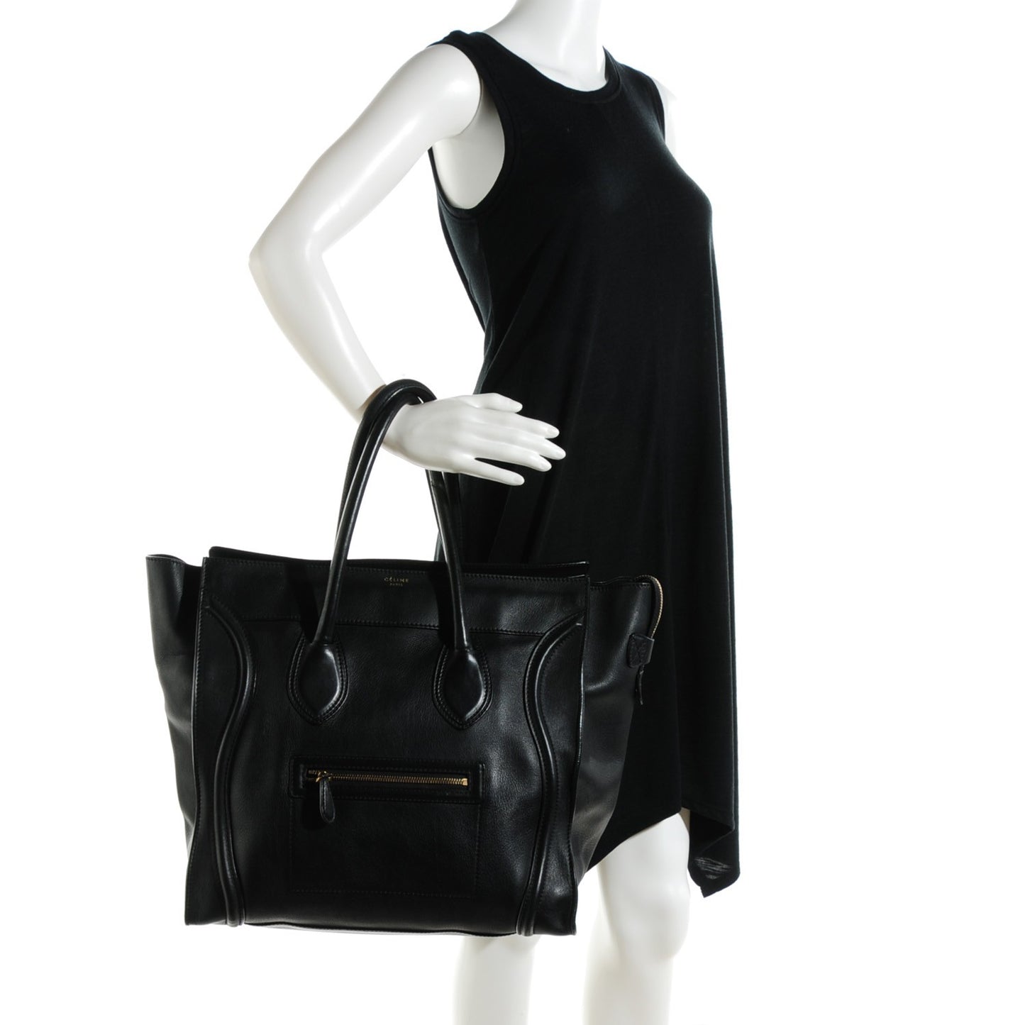 Smooth Calfskin Medium Luggage Black