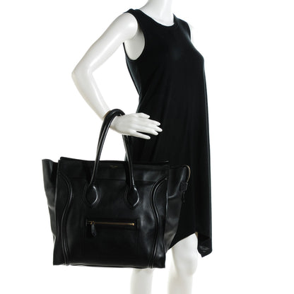 Celine Smooth Calfskin Medium Luggage Black 2 of 9