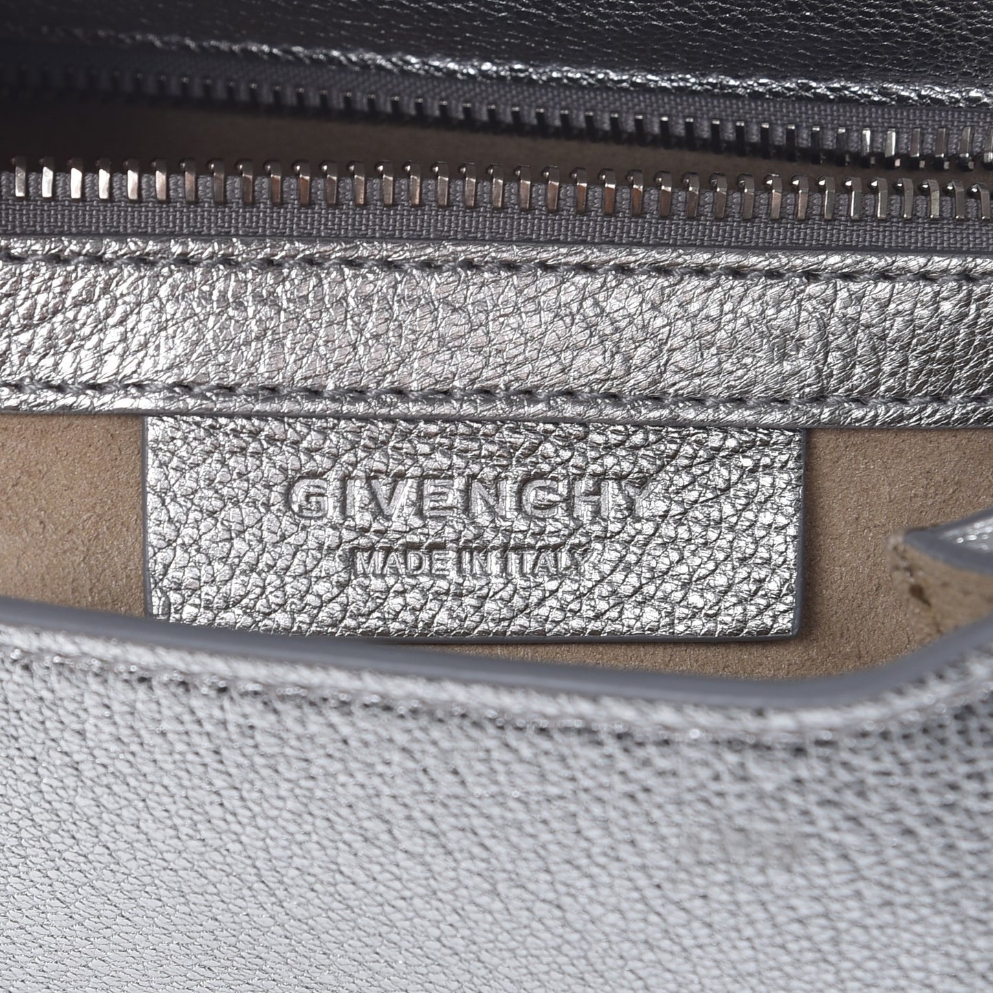 Metallic Calfskin Mini Pandora Box Chain Crossbody Bag Silver