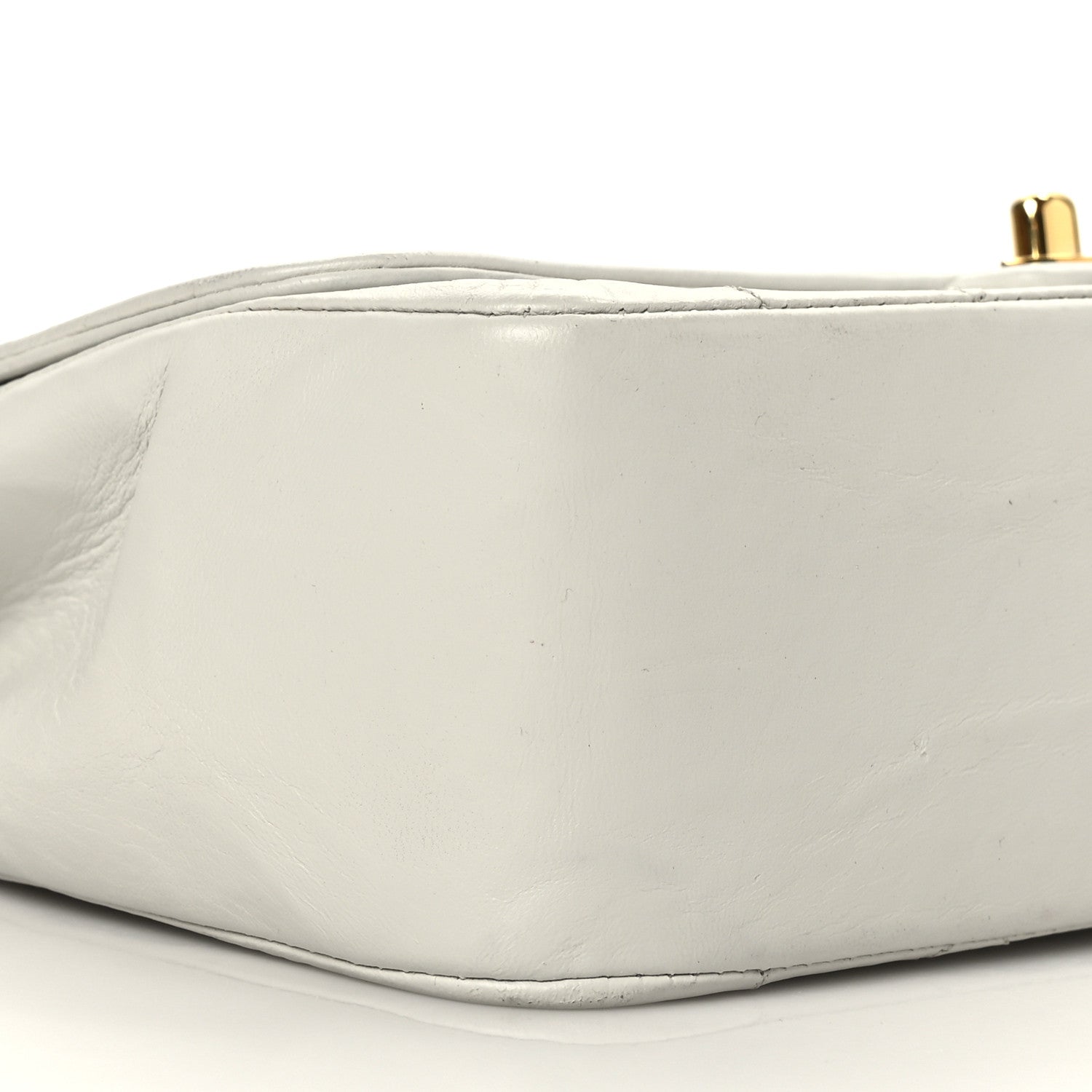 Chanel Lambskin Quilted Medium Single Flap White 8 of 9