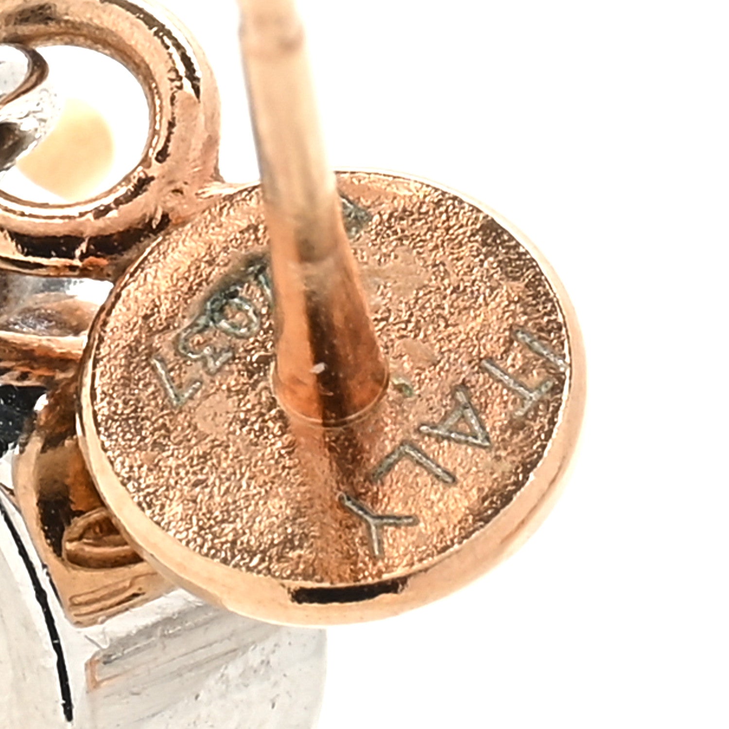 Louis Vuitton Metal Spiky Valentine Earrings Silver Gold 4 of 4