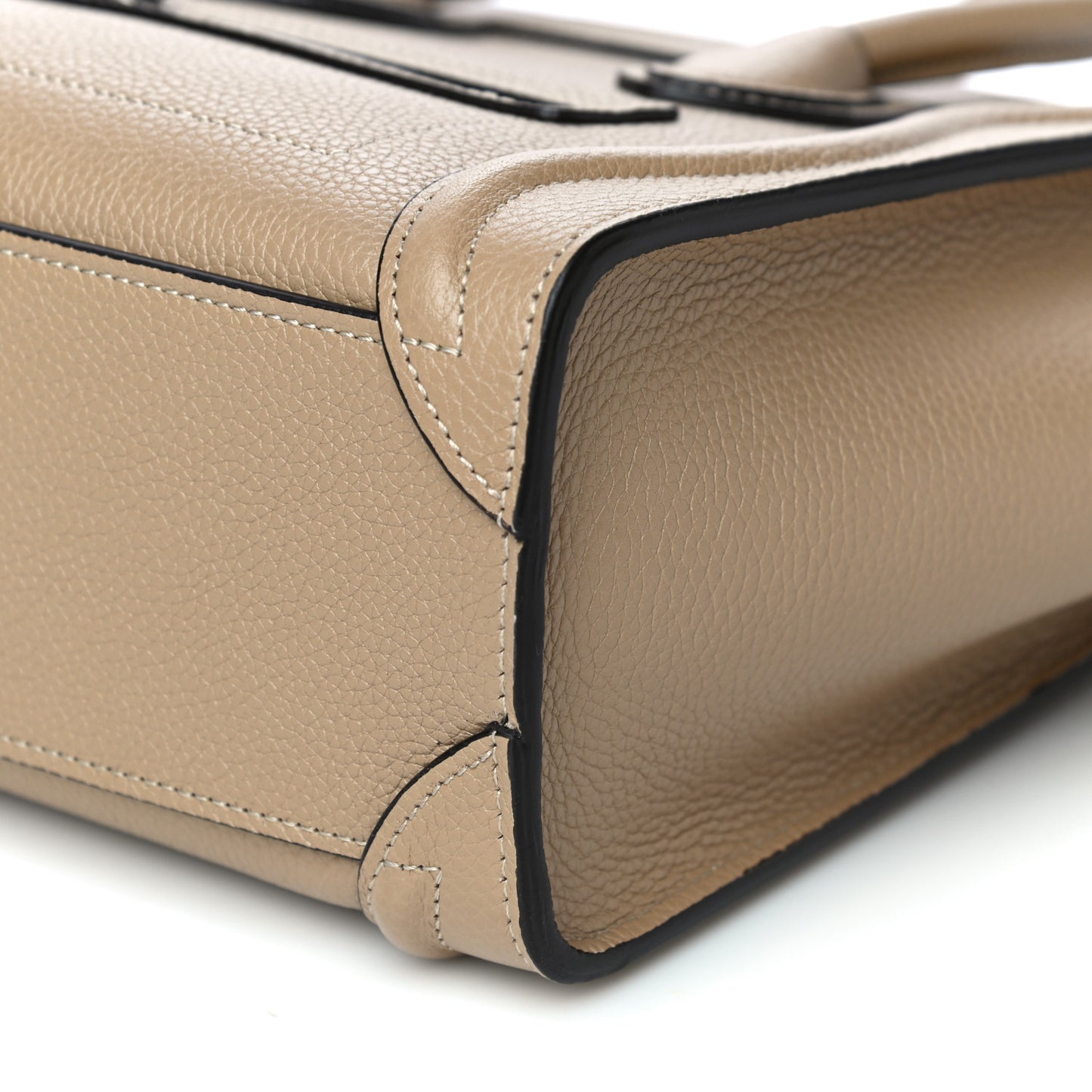 Drummed Calfskin Nano Luggage Dune