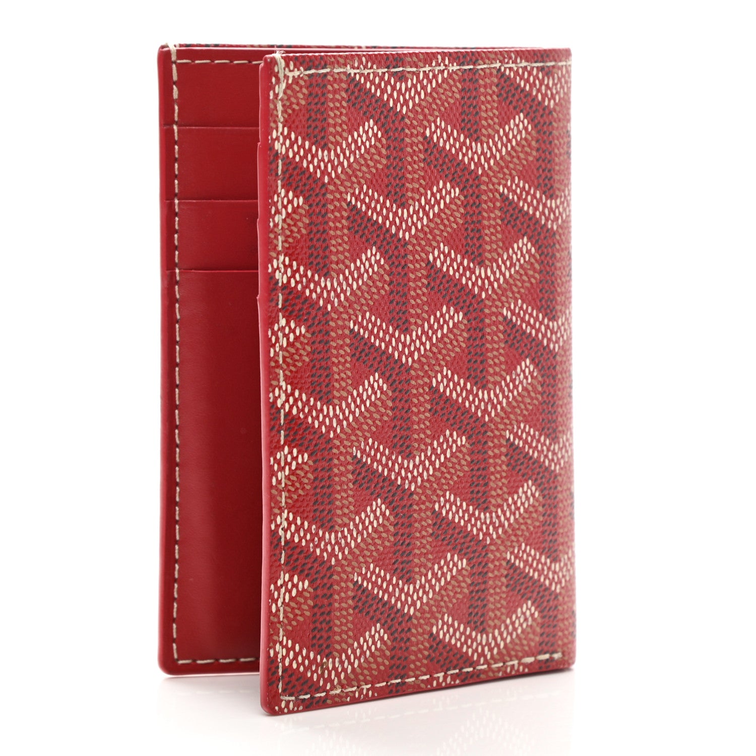 Goyard Goyardine Saint Pierre Card Holder Red 3 of 9