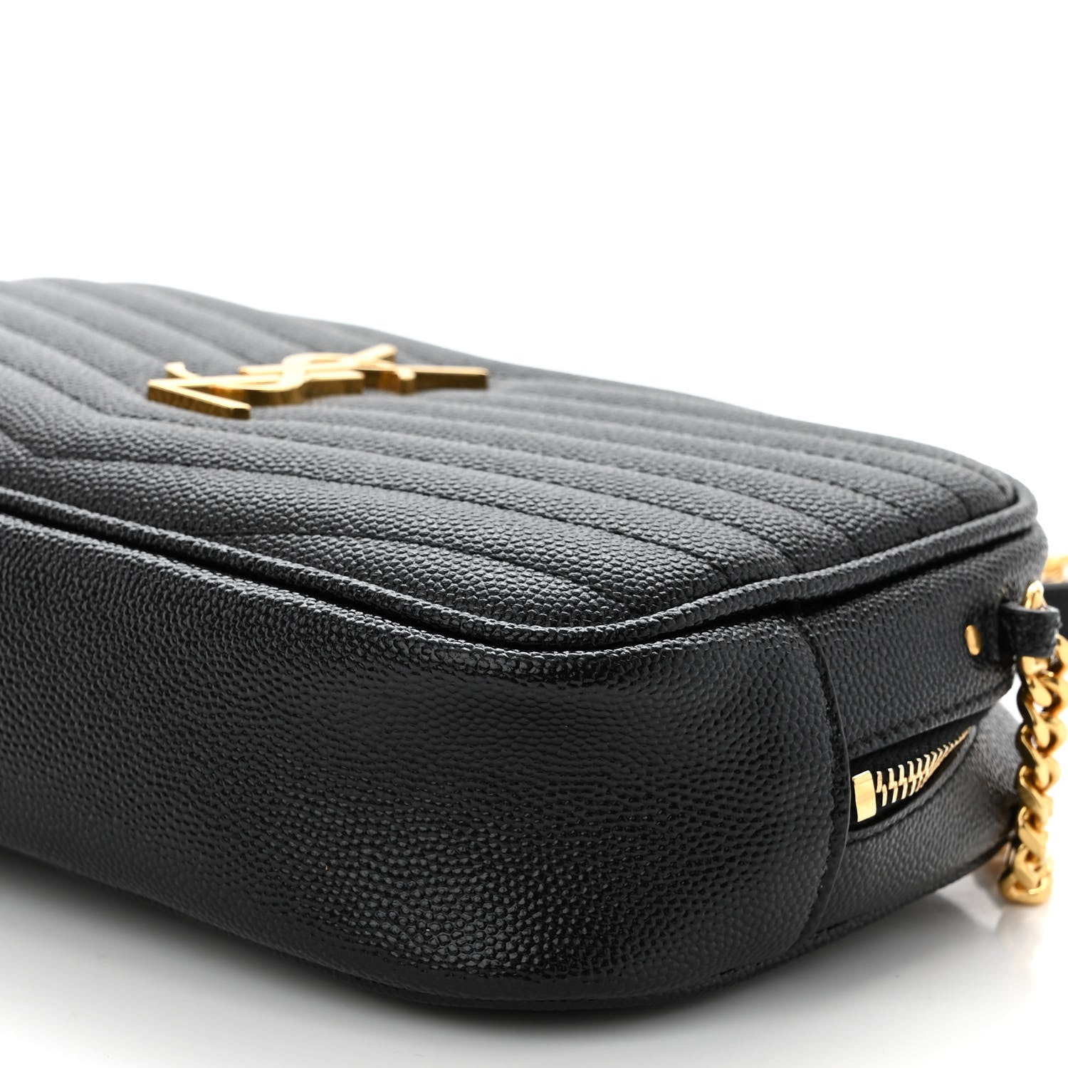 Saint Laurent Grain De Poudre Matelasse Monogram Mini Lou Camera Bag Black 9 of 9