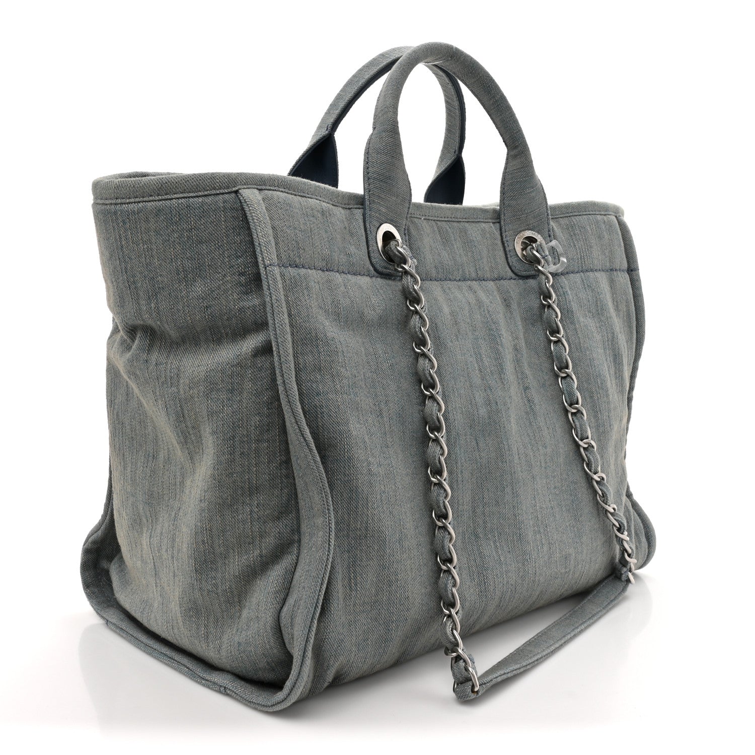 Chanel Denim Medium Deauville Tote Light Blue 4 of 11
