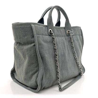 Chanel Denim Medium Deauville Tote Light Blue 4 of 11