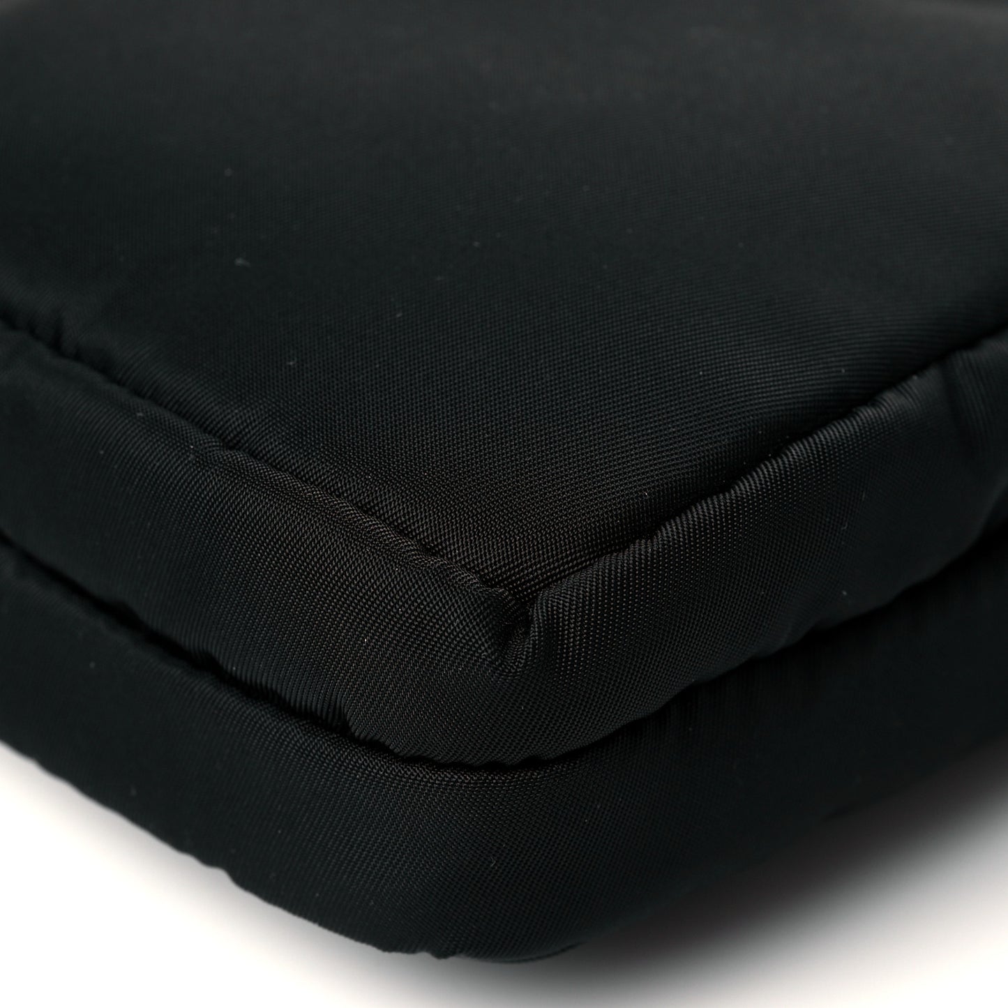 Tessuto Nylon Saffiano Crossbody Pouch Black