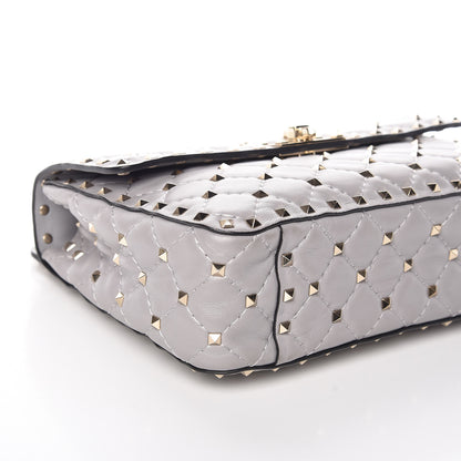 Valentino Garavani Nappa Medium Rockstud Spike Shoulder Bag Grey 11 of 14