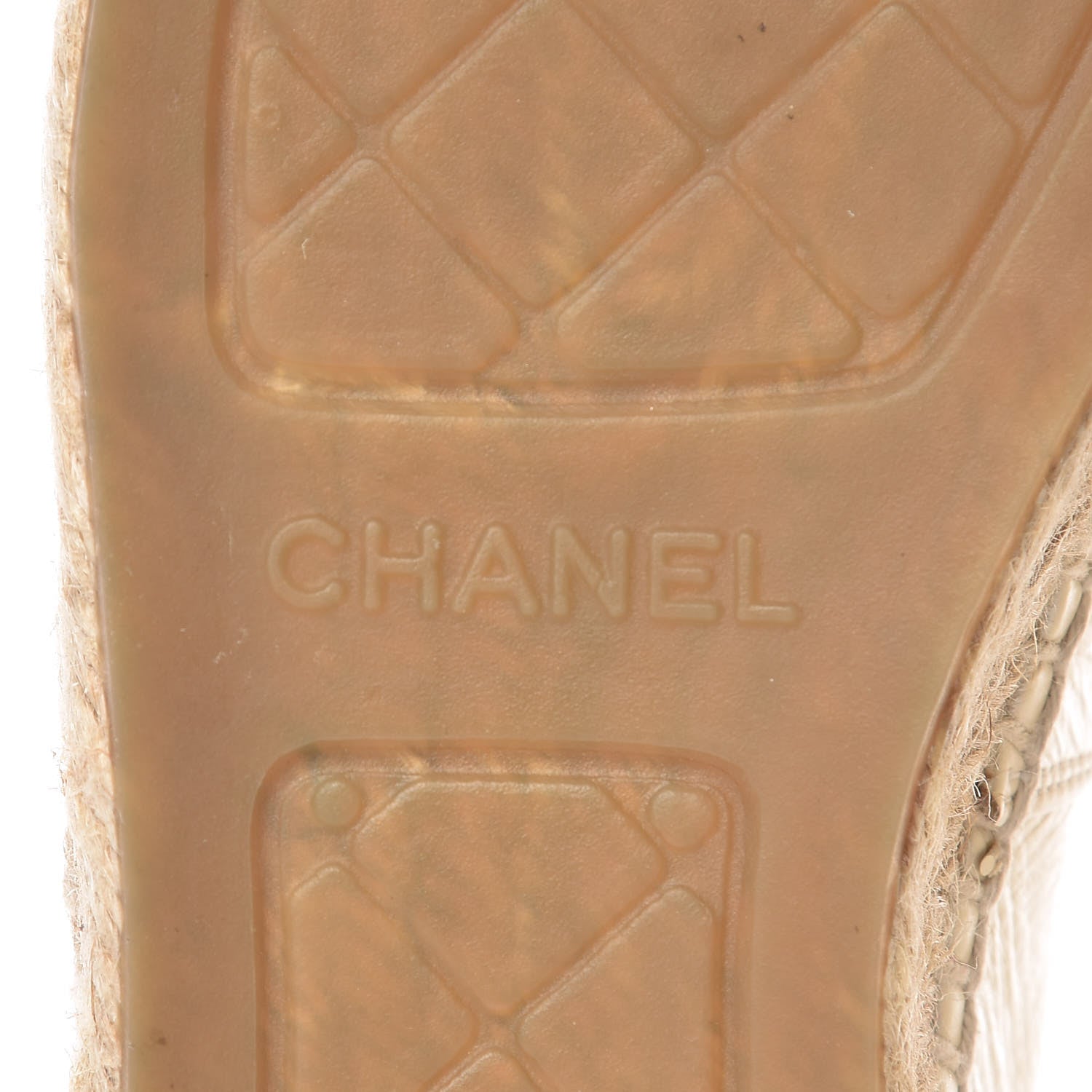 Chanel Metallic Calfskin Grosgrain CC Espadrilles 37 Ivory Black 9 of 12