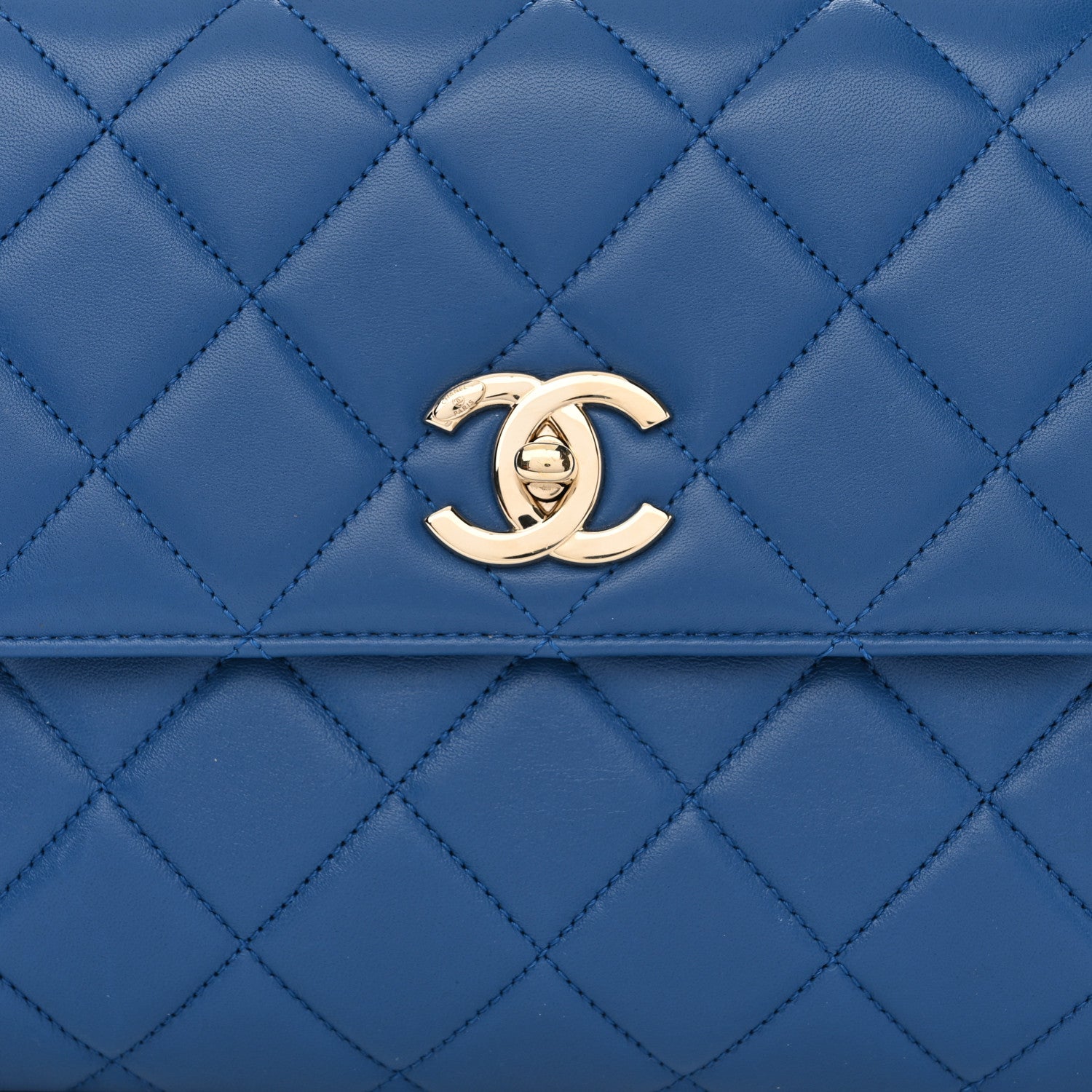 Chanel Lambskin Quilted Medium Trendy CC Flap Dual Handle Bag Dark Blue 8 of 11