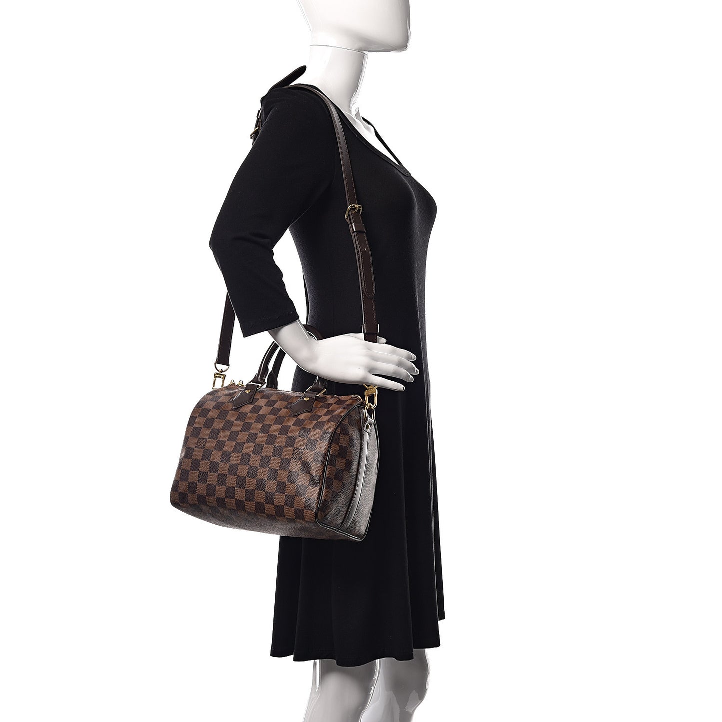 Damier Ebene Speedy Bandouliere 25