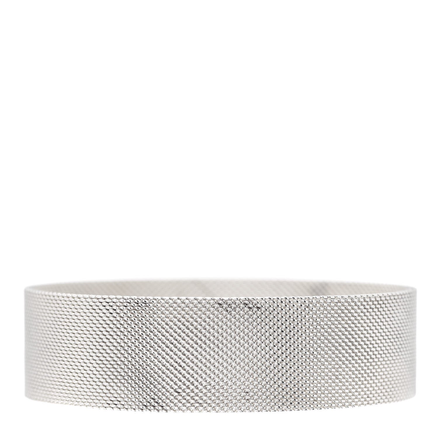 Tiffany Sterling Silver Wide Mesh Somerset Bangle Bracelet 1 of 7